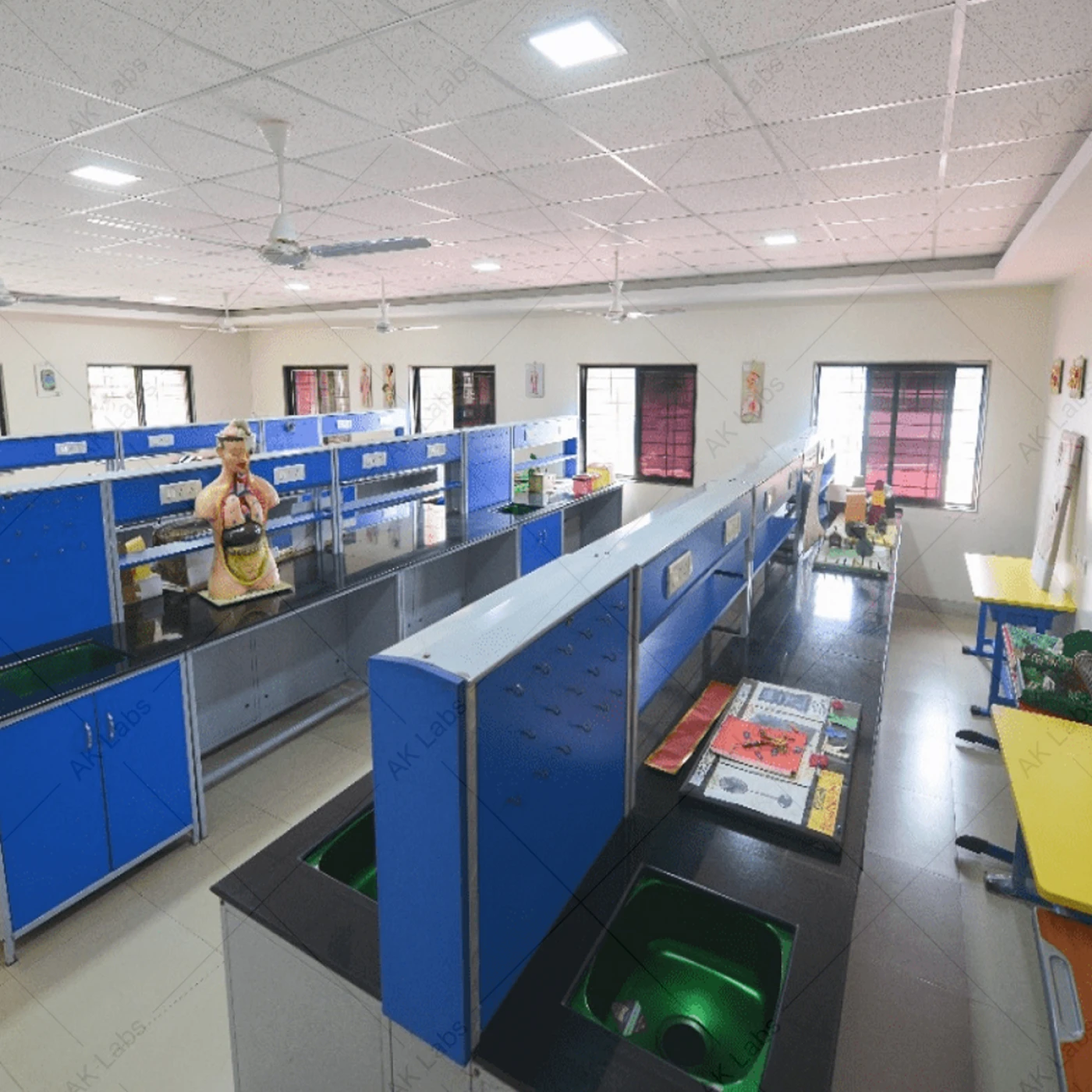 Composite Laboratory Setup with Furniture & Equipment