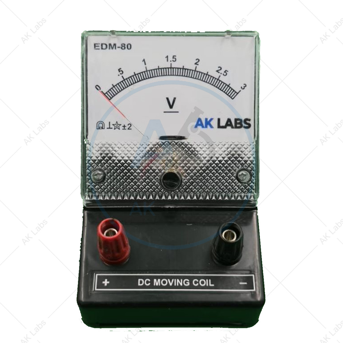 Voltmeter (EDM-80) Square Dial, DC Moving Coil