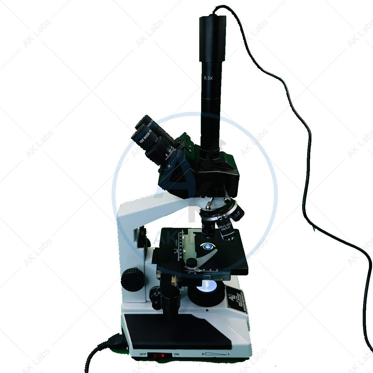 Trinocular Microscope with LED Light & 5 MP USB Camera