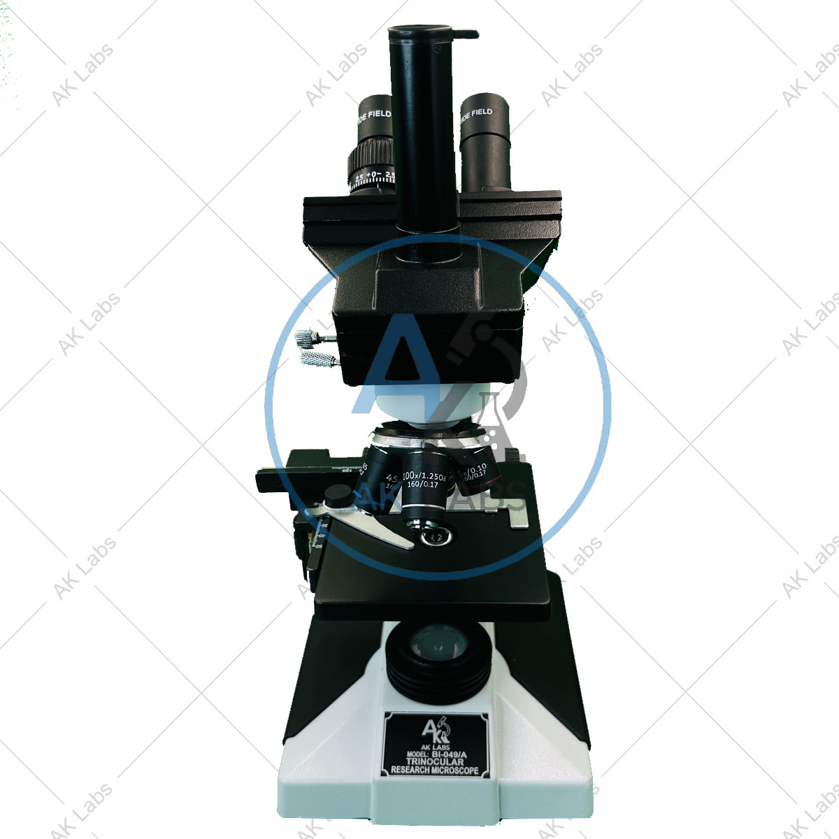 Trinocular Research Microscope with LED Light