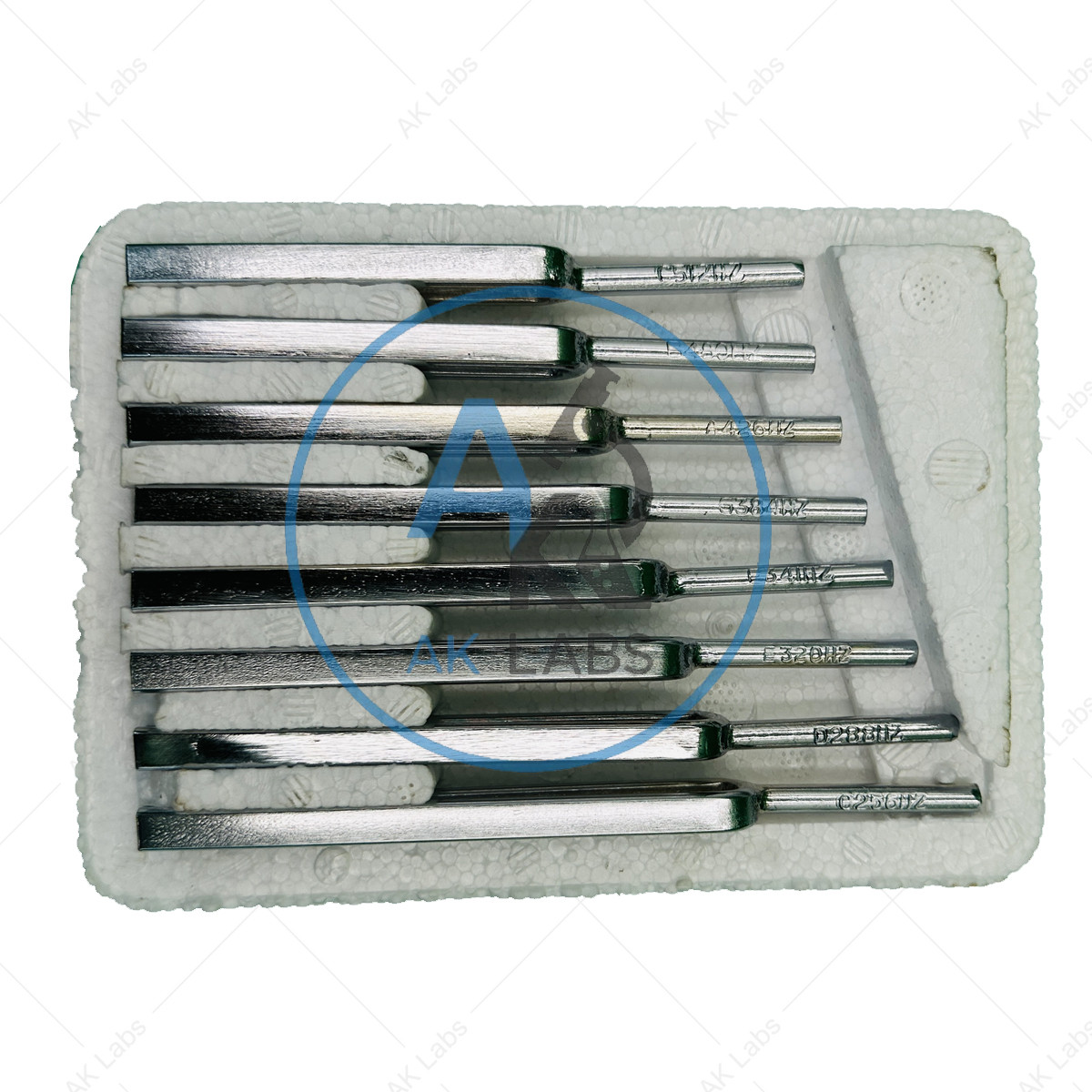 Tuning Fork Set (Set of 8) with Thermocol Storage Box