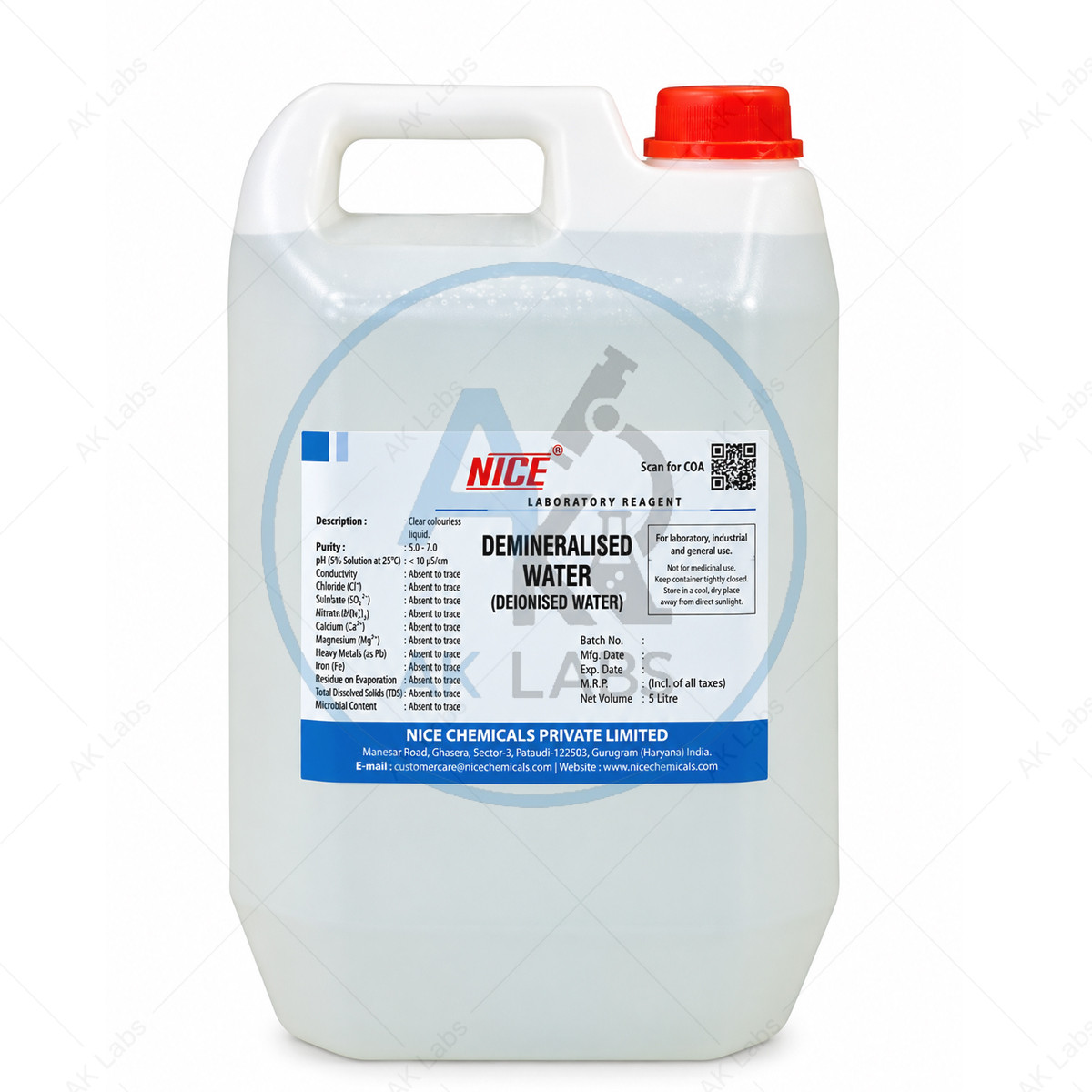Demineralised Water (Deionised Water) – NICE